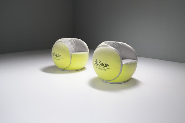 Ds 9100/01 Tennis Ball Chairs by de Sede Swiss for Wta Zurich Open, 1985, Set of 2-ZXL-1726329