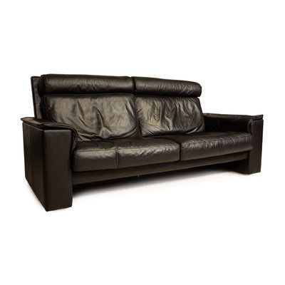 DS331 3-Seater Sofa in Black Leather from de Sede-RQW-1748100