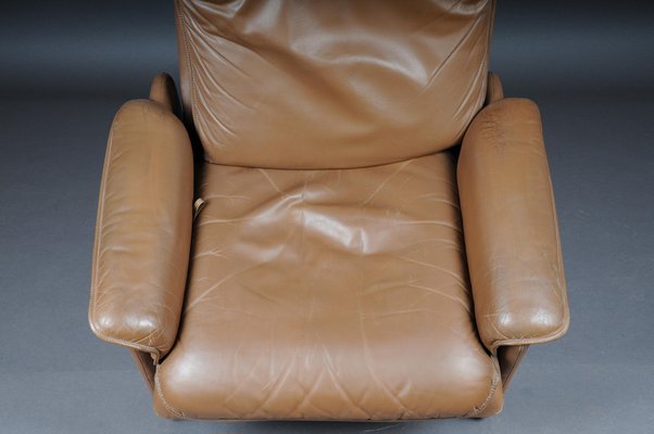 DS50 Lounge Chair & Ottoman in Leather from de Sede, Switzerland, 1970s, Set of 2-FLW-1402019