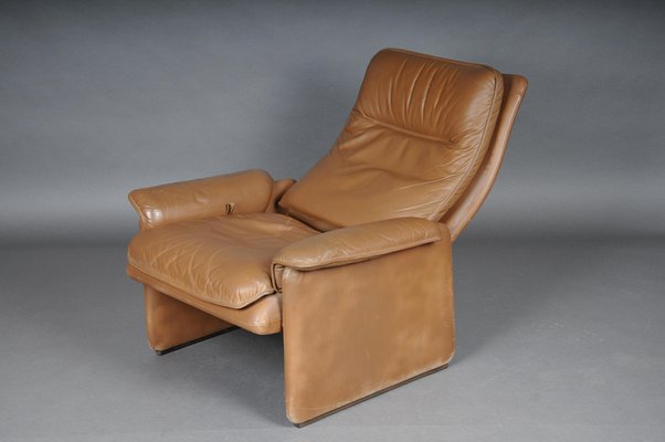 DS50 Lounge Chair & Ottoman in Leather from de Sede, Switzerland, 1970s, Set of 2-FLW-1402019