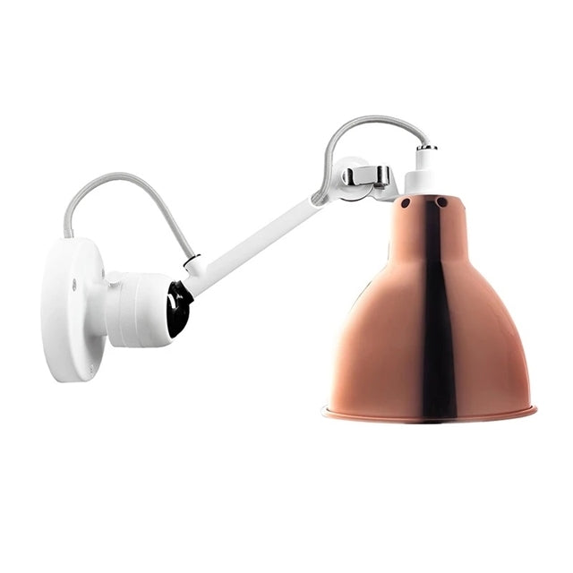 N304 Wall Lamp by Lampe Gras #White & Copper Hardwired