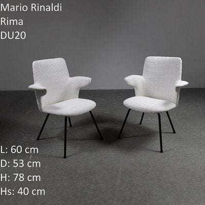 DU20 Armchairs, Mario Rinaldi for Rima, 1950s, Set of 2-SXX-1728606