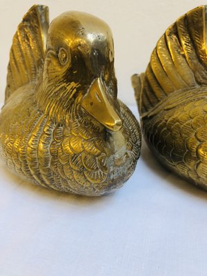 Ducks in Brass, 1950s, Set of 2-RZY-1276769