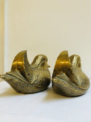 Ducks in Brass, 1950s, Set of 2-RZY-1276769