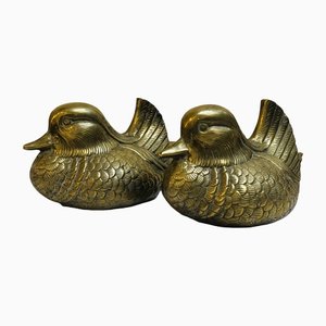 Ducks in Brass, 1950s, Set of 2-RZY-1276769