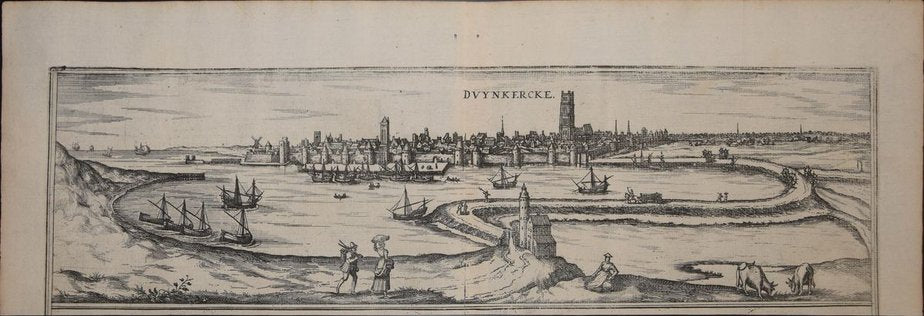 Dunkirk, Map from ''Civitates Orbis Terrarum'' - by F. Hogenberg - 1572/1617 1572/1617-ZCI-757892