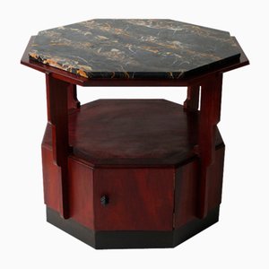 Dutch Art Deco Amsterdamse School Side Table with Stepped Design, 1920s-PRM-1795635