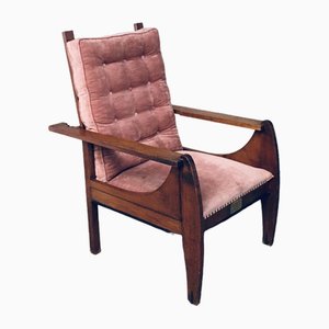 Dutch Art Deco Modernist Reclining Grand Armchair, Netherlands, 1920s-RQV-1761612