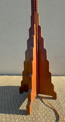 Dutch Art Deco Wooden Floor Lamp, 1920s-WZZ-1793214