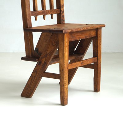 Dutch Arts & Crafts Library Steps Chair, 1920s-PRM-2036141