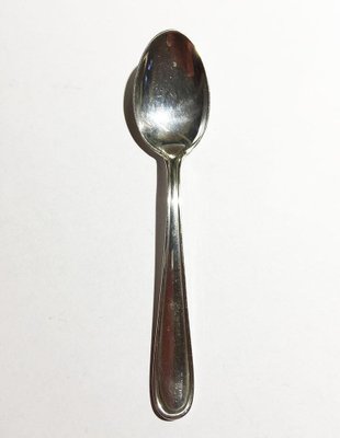 Dutch Biedermeier Style Silver Spoon Box with Mocca Spoons, Set of 11-UCH-1224962