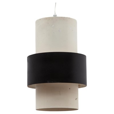 Dutch Black and White Pendant Lamp from Philips, 1960s-KL-1281399