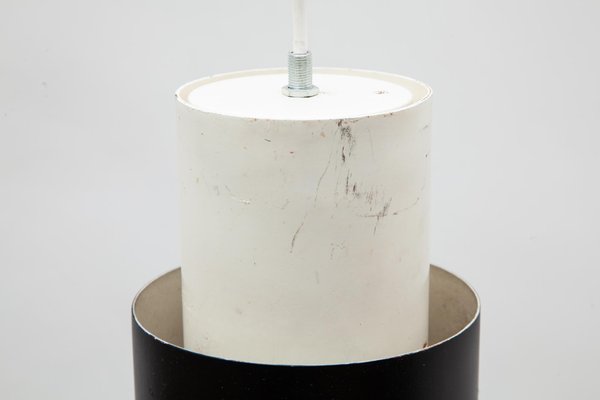 Dutch Black and White Pendant Lamp from Philips, 1960s-KL-1281399