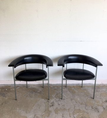 Dutch Black Metal Model Gamma Armchairs by Rudolf Wolf, 1960s, Set of 2-LL-1359291