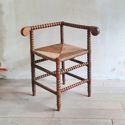 Dutch Bobbin Corner Chair, 1920s-SJU-2021317