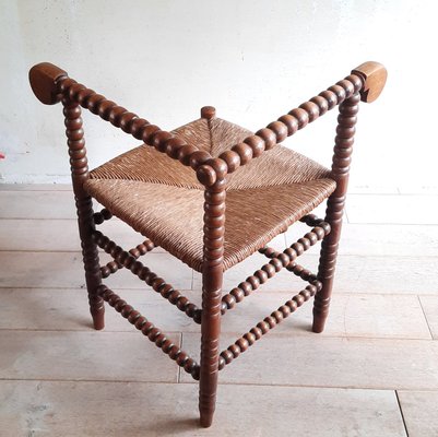 Dutch Bobbin Corner Chair, 1920s-SJU-2021317