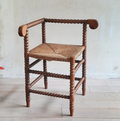 Dutch Bobbin Corner Chair, 1920s-SJU-2021317