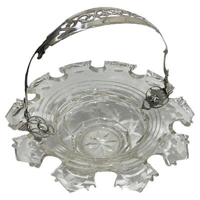 Dutch Bowl in Crystal with Silver Swing Handle, 1875-UCH-1325559