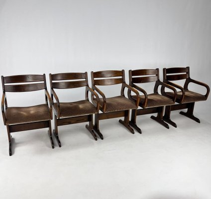 Dutch Brutalist Armchairs, 1970s, Set of 5-AIF-1779625