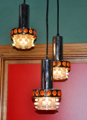 Dutch Ceiling Lamp with 3 Shades, 1970s-ROJ-859992