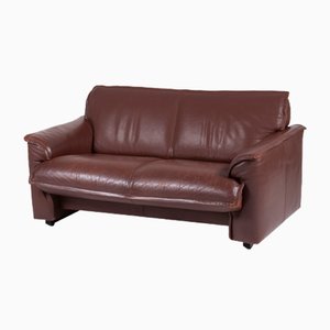 Dutch Chocolate Brown Leather Sofa from Leolux, 1970s-QVY-560532