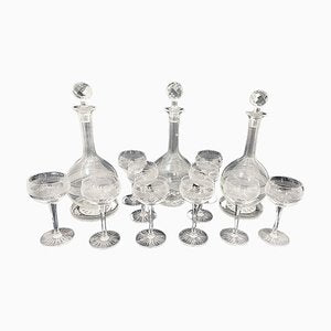 Dutch Crystal Liqueur Set, 1890a, Set of 15-UCH-1745344