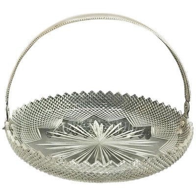 Dutch Crystal & Silver Fruit Bowl, 1917-UCH-1224928