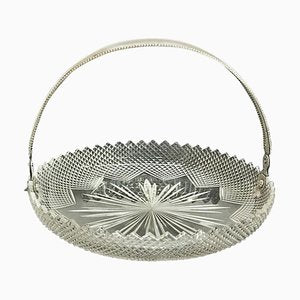 Dutch Crystal & Silver Fruit Bowl, 1917-UCH-1224928