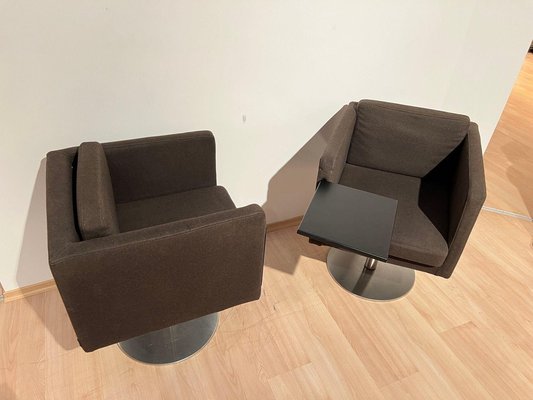 Dutch Cubic Swivel Chairs with Tableau by Lensvelt, 2001, Set of 2-NNB-1772831