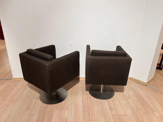 Dutch Cubic Swivel Chairs with Tableau by Lensvelt, 2001, Set of 2-NNB-1772831