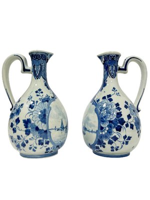 Dutch Delft Bottle Vessels from Porceleyne Fles, 1899-1903, Set of 2-UCH-1224874