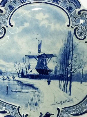 Dutch Delft Wall Plaque After a Painting by F. J. du Chattel from Porceleyne Fles, 1898-UCH-1224488