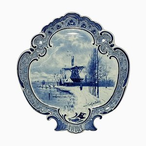 Dutch Delft Wall Plaque After a Painting by F. J. du Chattel from Porceleyne Fles, 1898-UCH-1224488