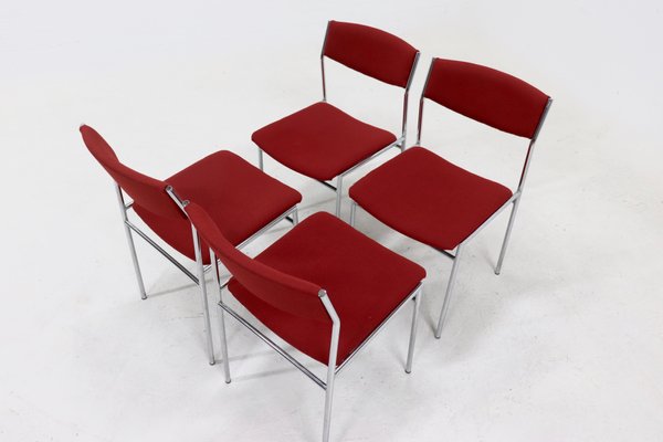 Dutch Dining Chairs by Gijs Van Der Sluis, 1960s, Set of 4-VV-2019771