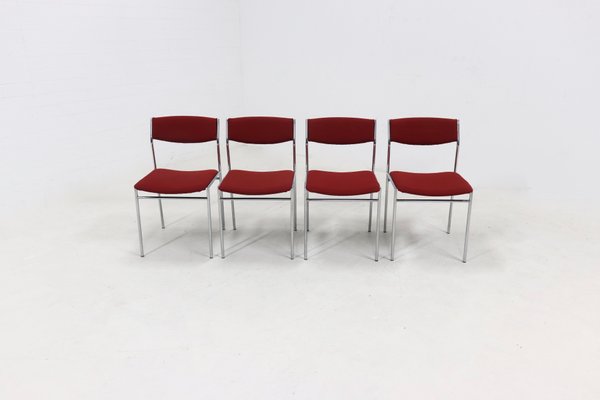 Dutch Dining Chairs by Gijs Van Der Sluis, 1960s, Set of 4-VV-2019771