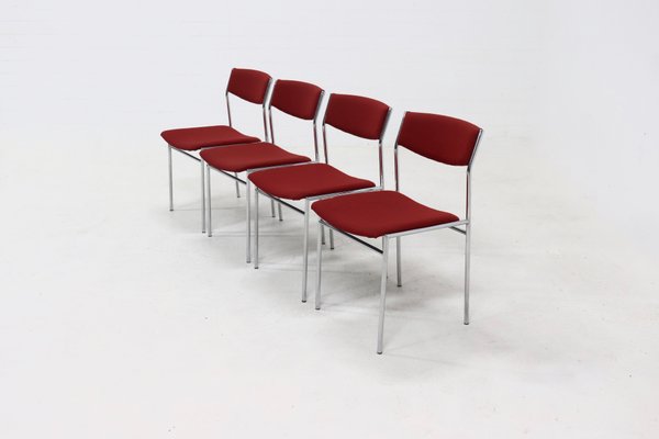 Dutch Dining Chairs by Gijs Van Der Sluis, 1960s, Set of 4-VV-2019771