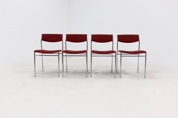 Dutch Dining Chairs by Gijs Van Der Sluis, 1960s, Set of 4-VV-2019771