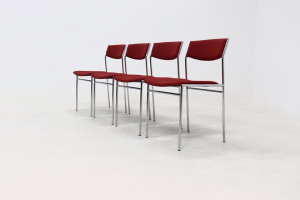 Dutch Dining Chairs by Gijs Van Der Sluis, 1960s, Set of 4-VV-2019771