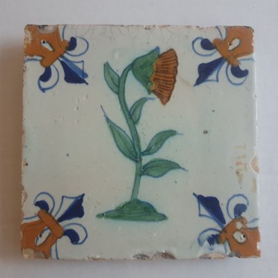 Dutch Flower Tile from Delft, 1635-BXK-2026728