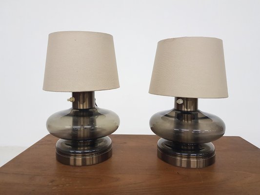 Dutch Glass Table Lamp in the Style of Raak, 1960s-ZO-633562