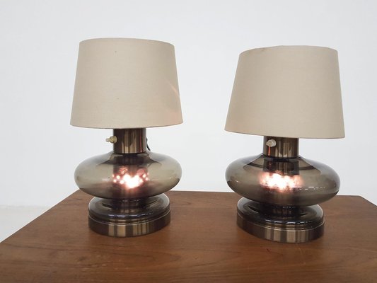 Dutch Glass Table Lamp in the Style of Raak, 1960s-ZO-633562