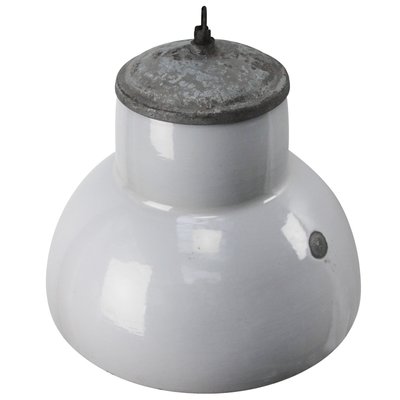 Dutch Industrial Grey Enamel Pendant Lamp from Philips-BLS-1322887