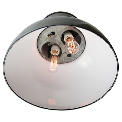 Dutch Industrial Grey Enamel Pendant Lamp from Philips-BLS-1322887