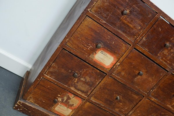 Dutch Industrial Pine Apothecary / Workshop Cabinet, 1920s-XO-975059