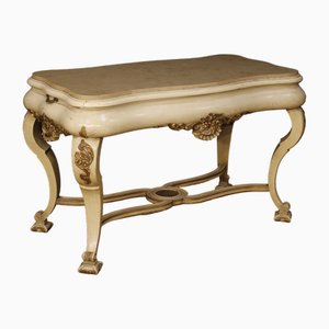 Dutch Lacquered and Gilded Table with Marble Top, 1950s-RP-1822722