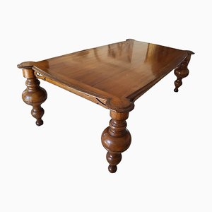 Dutch Mahogany Dining Table with Curved Legs-TCS-1719271