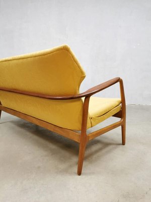 Dutch Mid-Century Yellow Floral Sofa by Aksel Bender Madsen-BW-903942