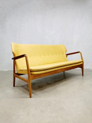 Dutch Mid-Century Yellow Floral Sofa by Aksel Bender Madsen-BW-903942