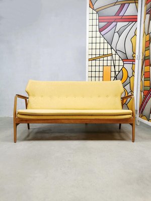 Dutch Mid-Century Yellow Floral Sofa by Aksel Bender Madsen-BW-903942