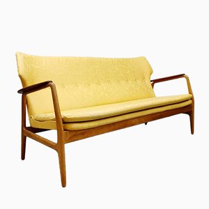 Dutch Mid-Century Yellow Floral Sofa by Aksel Bender Madsen-BW-903942